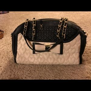 Betsy Johnson quilted satchel purse